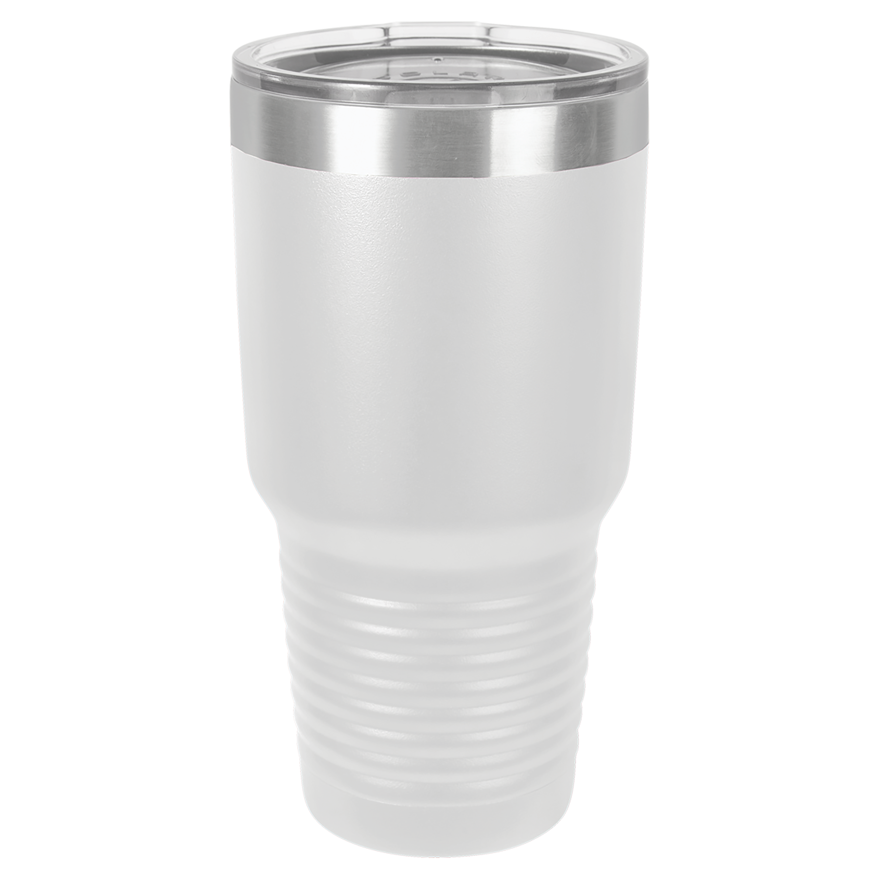 White 30 oz Tumbler - Ringneck Vacuum Insulated Tumbler w/Clear Lid