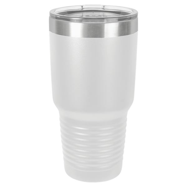 White 30 oz Tumbler - Ringneck Vacuum Insulated Tumbler w/Clear Lid