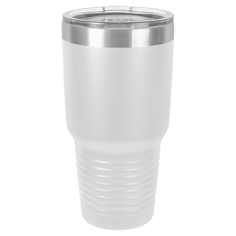 White 30 oz Tumbler - Ringneck Vacuum Insulated Tumbler w/Clear Lid