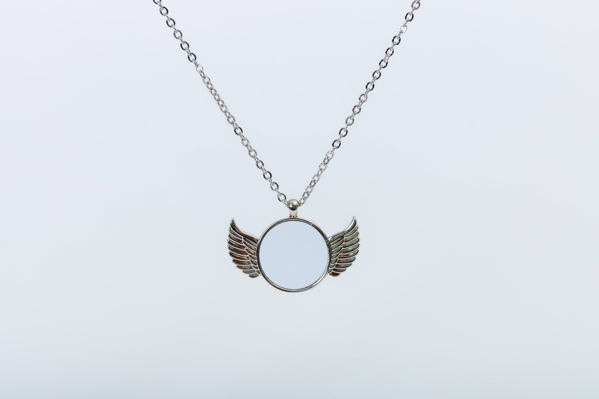 Round Angel Wings Necklace - Clearance - No Box - Unprinted