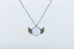 Round Angel Wings Necklace. Gift Box included!