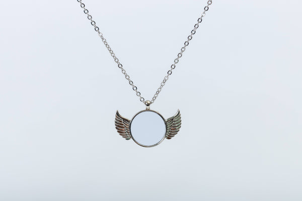 Round Angel Wings Necklace. Gift Box included!
