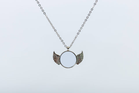 Round Angel Wings Necklace. Gift Box included!