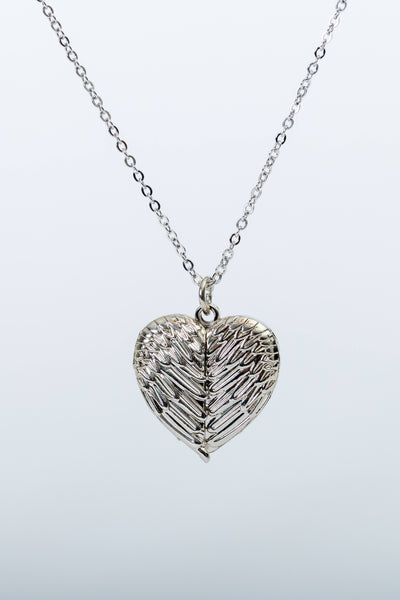 Heart Angel Wings Necklace - Clearance - No Box - Unprinted