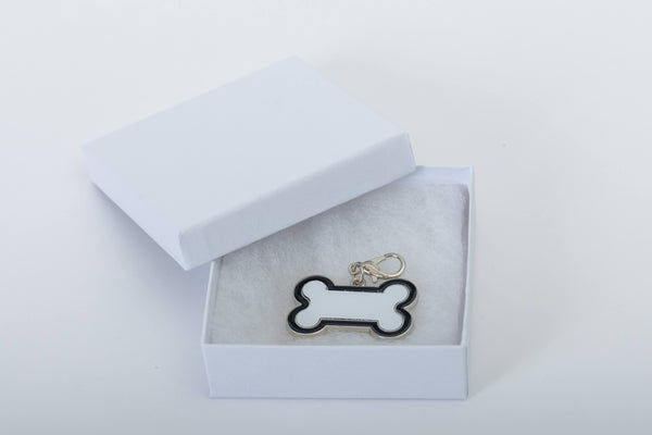 Dog Bone Collar ID. Gift Box included!