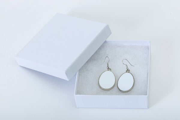 Print on Demand Oval Shaped Earring Set. Gift Box included!