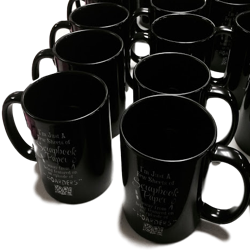 11 oz Black Coffee Mugs Mockup Generator