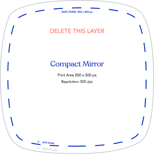 Square Compact Mirror Print on Demand Fulfillment. Gift Box included!