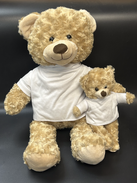 Customizable Small & Large Plus Teddy Bear Set