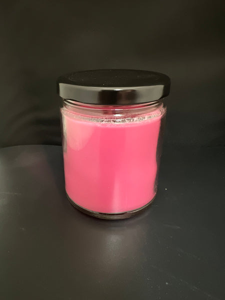 9oz Watermelon Soy Candle with Black Lid UV Printed