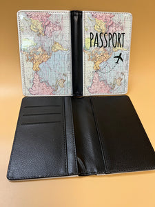 Personalized Leather Passport Cover Grey
