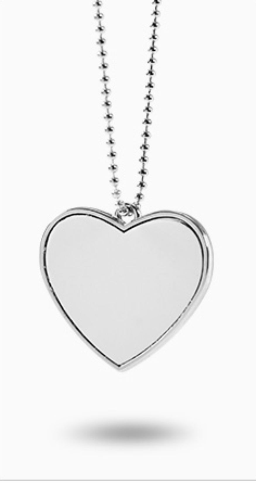 Heart Shaped Pendant - Clearance - No Box - Unprinted