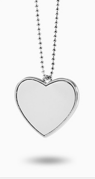 Heart Shaped Pendant - Clearance - No Box - Unprinted