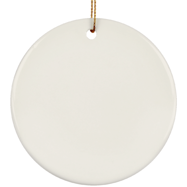 Round Two Sided Ceramic Sublimation Holiday Ornament - 2.85